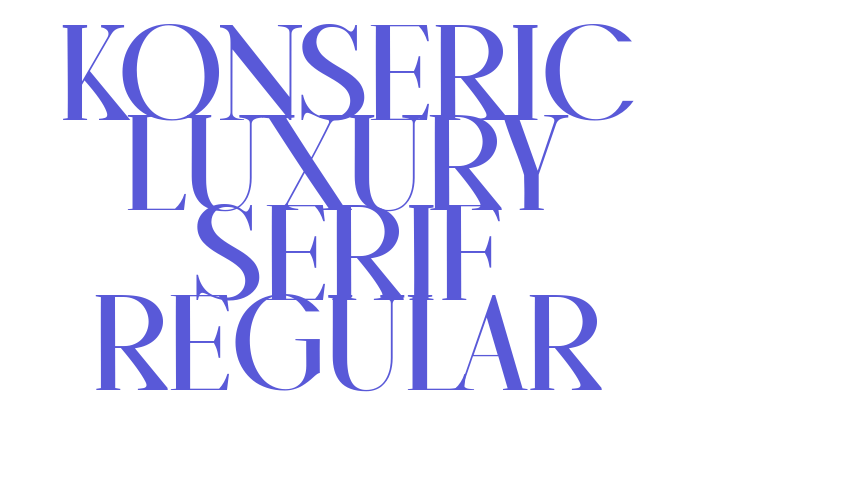 Konseric Luxury Serif Regular Font Download