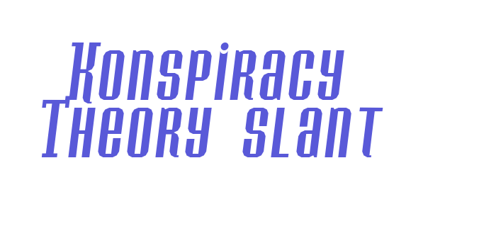 Konspiracy Theory slant Font Download