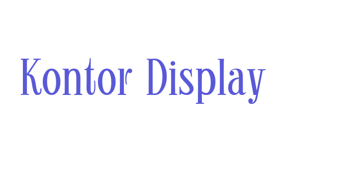 Kontor Display Font Download