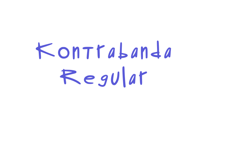 Kontrabanda Regular Font Download