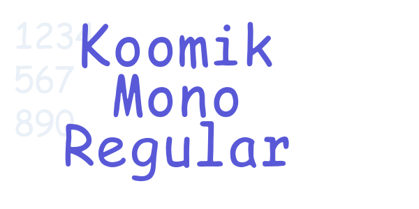 Koomik Mono Regular font free