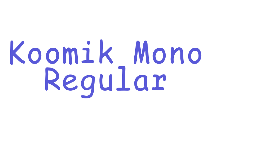 Koomik Mono Regular Font Download