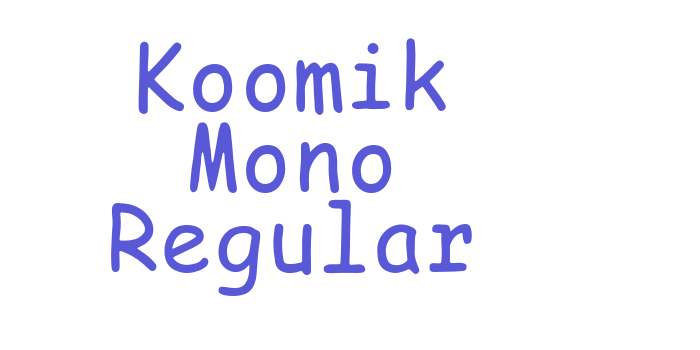 Koomik Mono Regular Font Download