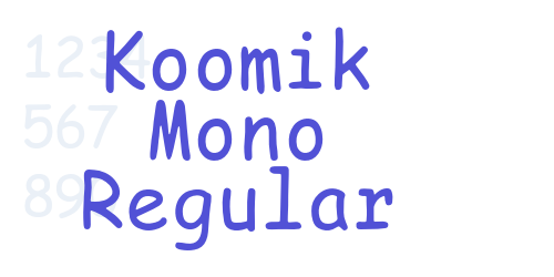 Koomik Mono Regular-font-download