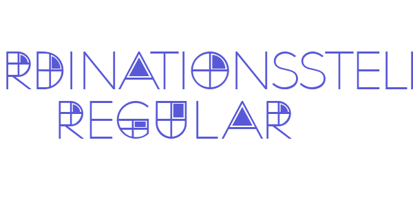 Koordinationsstelle Regular font free