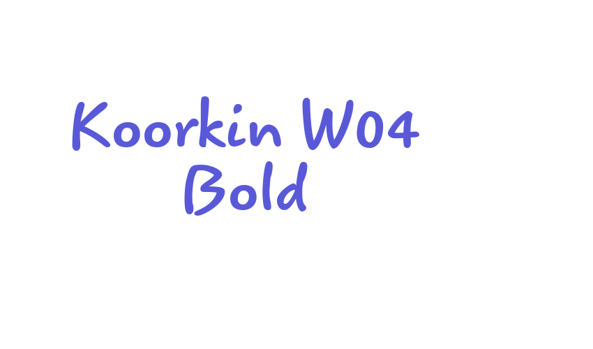 Koorkin W04 Bold Font