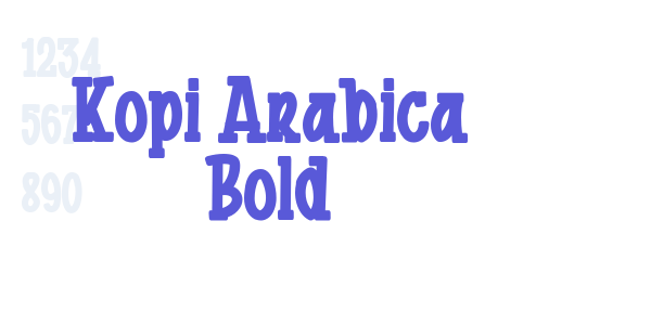 Kopi Arabica Bold font