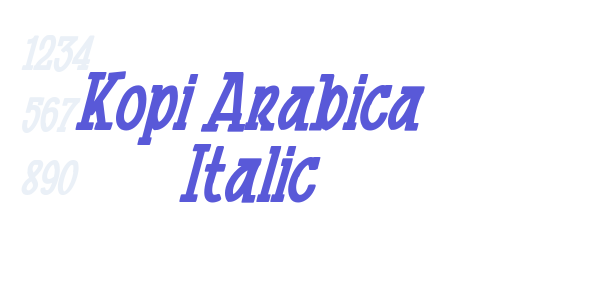 Kopi Arabica Italic font