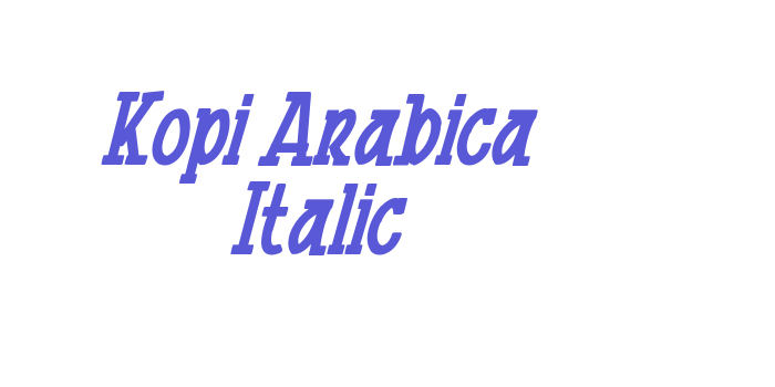 Kopi Arabica Italic Font Download