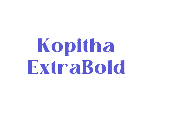 Kopitha ExtraBold Font