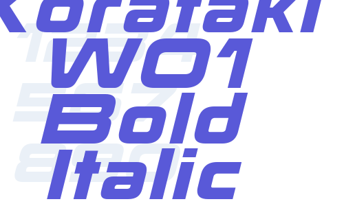 Korataki W01 Bold Italic Font Download