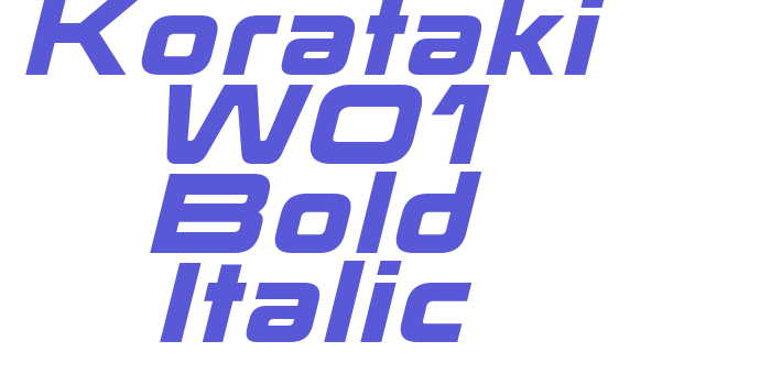 Korataki W01 Bold Italic Font Download