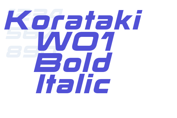 Korataki W01 Bold Italic
