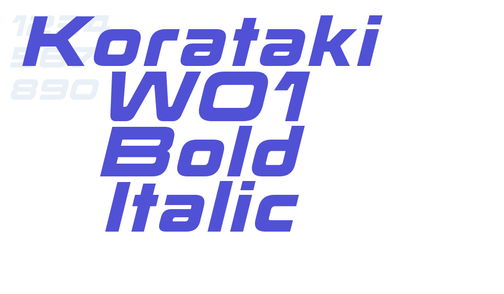 Korataki W01 Bold Italic-font-download