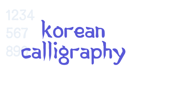 Korean Calligraphy font free