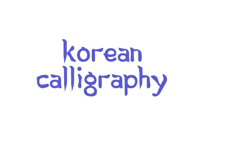 Korean Calligraphy Font Download