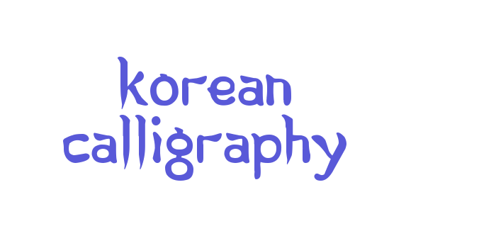 Korean Calligraphy Font Download