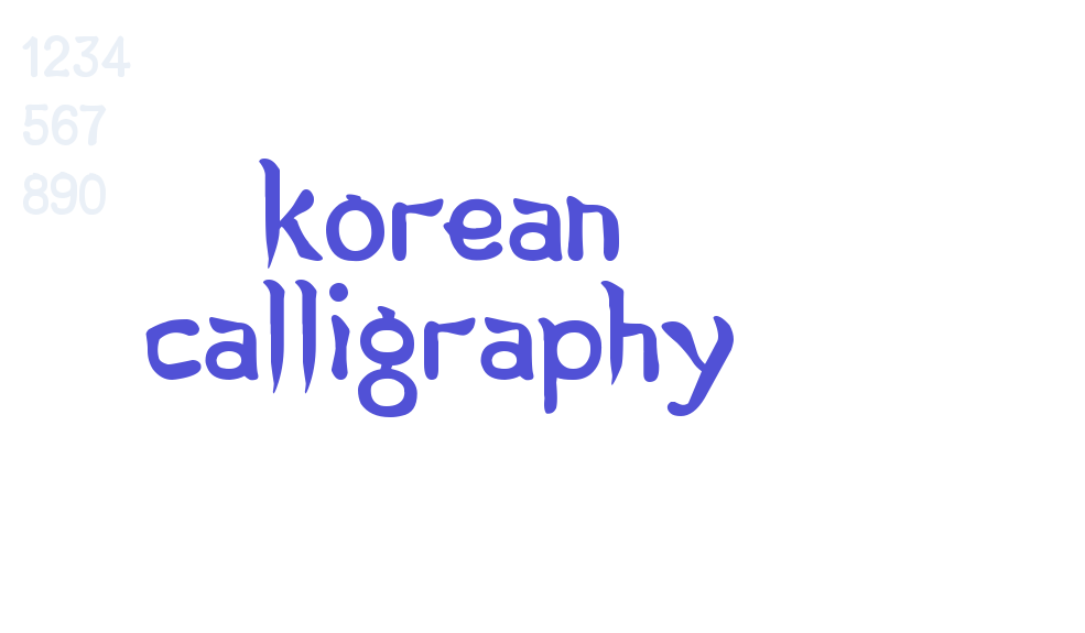 Korean Calligraphy-font-download