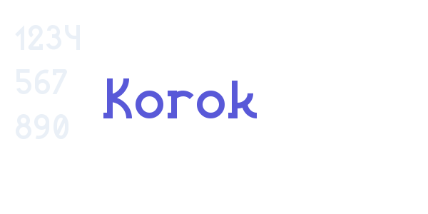 Korok font