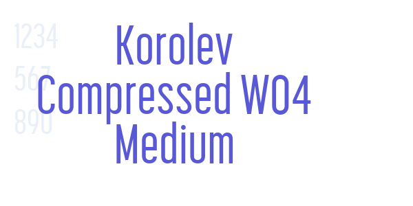 Korolev Compressed W04 Medium font free