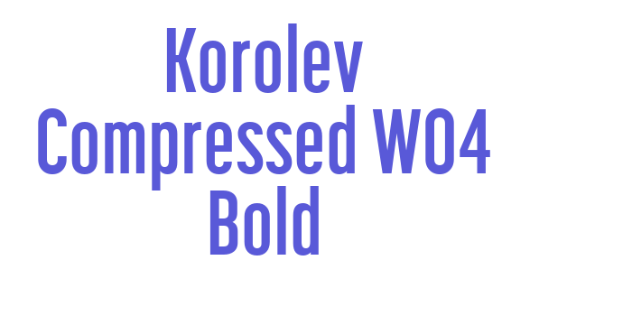 Korolev Compressed W04 Bold Font