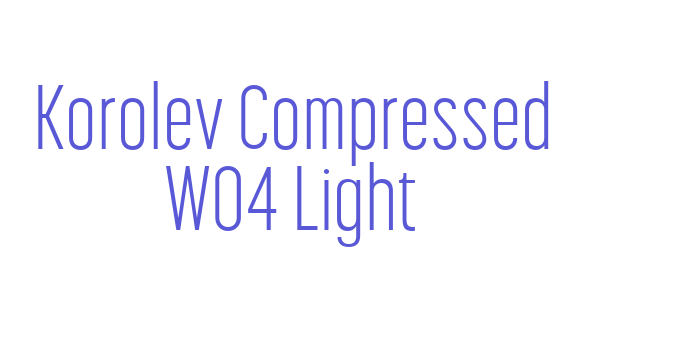 Korolev Compressed W04 Light Font Download