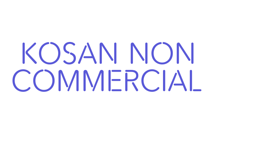 Kosan Non Commercial Font Download