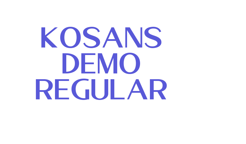 Kosans DEMO Regular Font Download