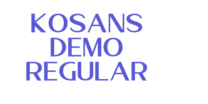 Kosans DEMO Regular Font Download