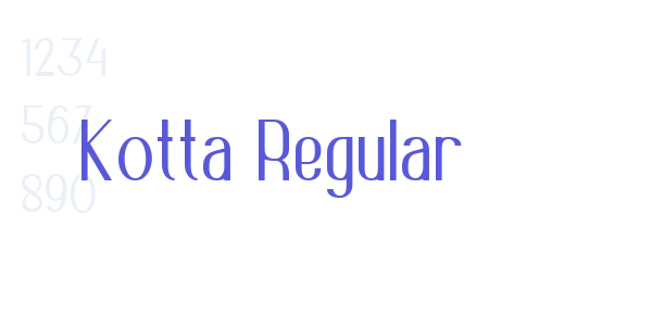 Kotta Regular font