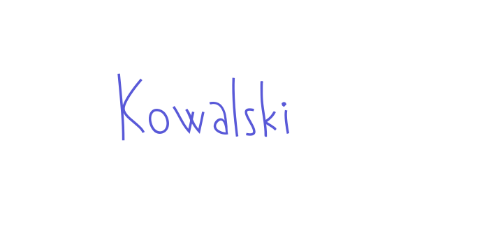 Kowalski Font