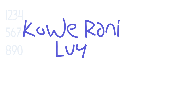 Kowe Rani Luy font free