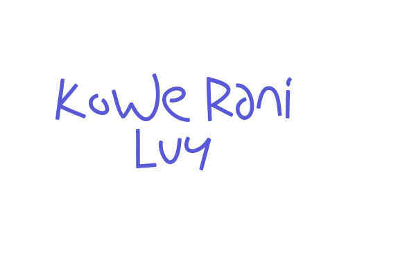 Kowe Rani Luy Font