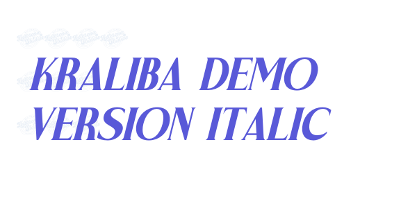 Kraliba DEMO VERSION Italic font