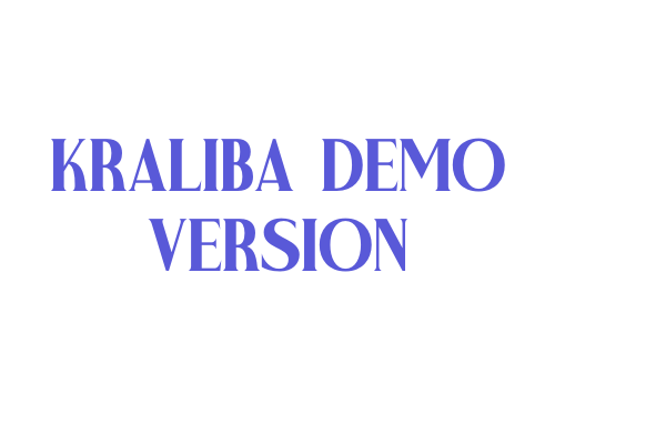 Kraliba DEMO VERSION Font