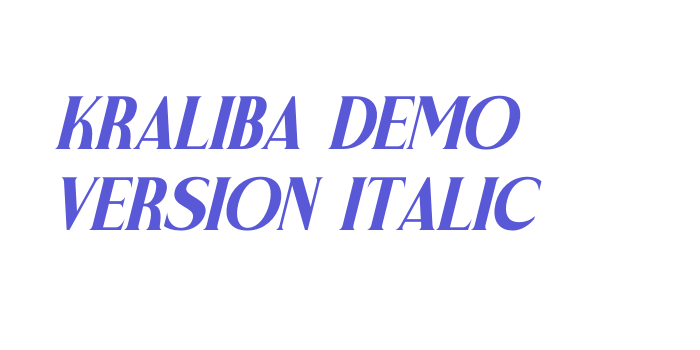 Download Kraliba DEMO VERSION Italic Font