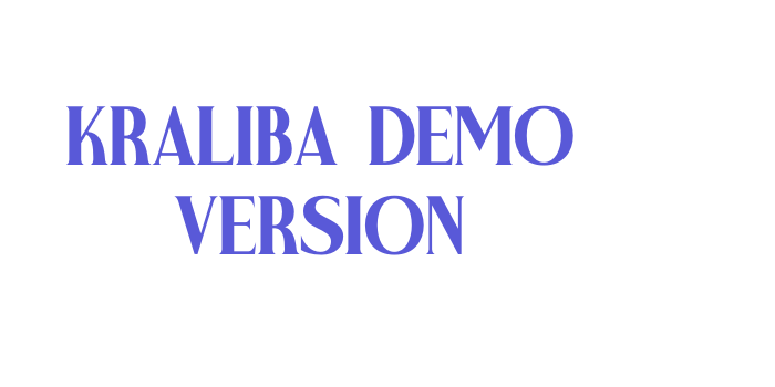 Download Kraliba DEMO VERSION Font