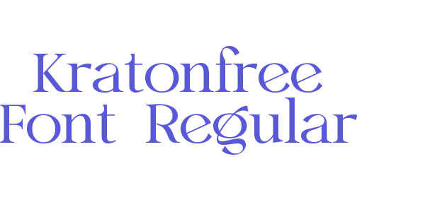 Kratonfree Font-Regular font free