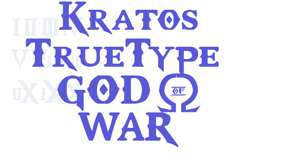 Kratos TrueType – GOD $ WAR font free