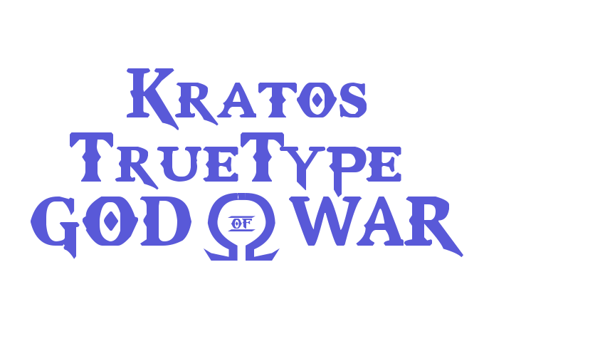 Kratos TrueType – GOD $ WAR Font