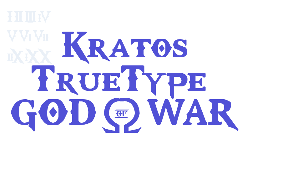 Kratos TrueType – GOD $ WAR-font-download