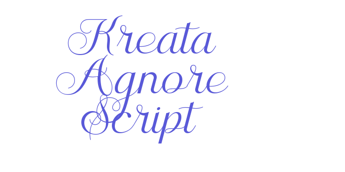 Kreata Agnore Script Font Download