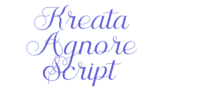 Kreata Agnore Script Font