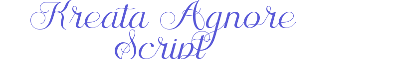 Kreata Agnore Script