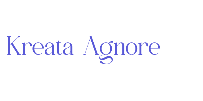 Kreata Agnore Font Download