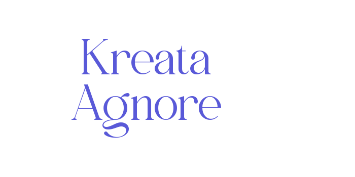 Kreata Agnore Font