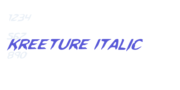 Kreeture Italic font free