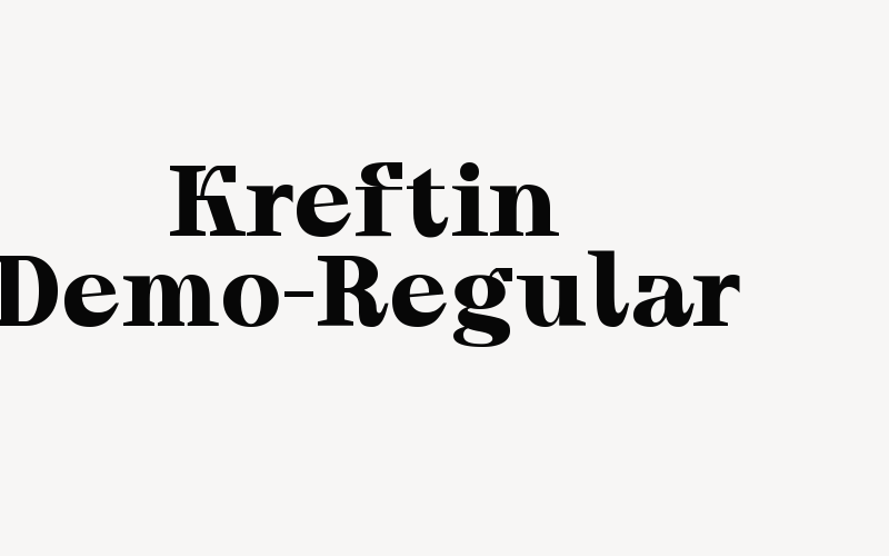 Kreftin Demo-Regular Font