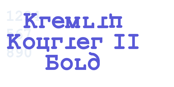 Kremlin Kourier II Bold font free