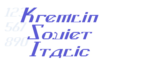 Kremlin Soviet Italic font